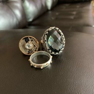 3 Costume Jewelry Ring